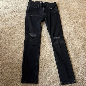 Abercrombie & Fitch black ripped jeans
